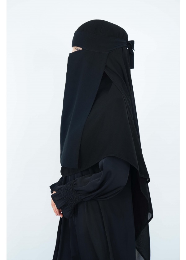 Peçe Siyah (Tek Katlı)